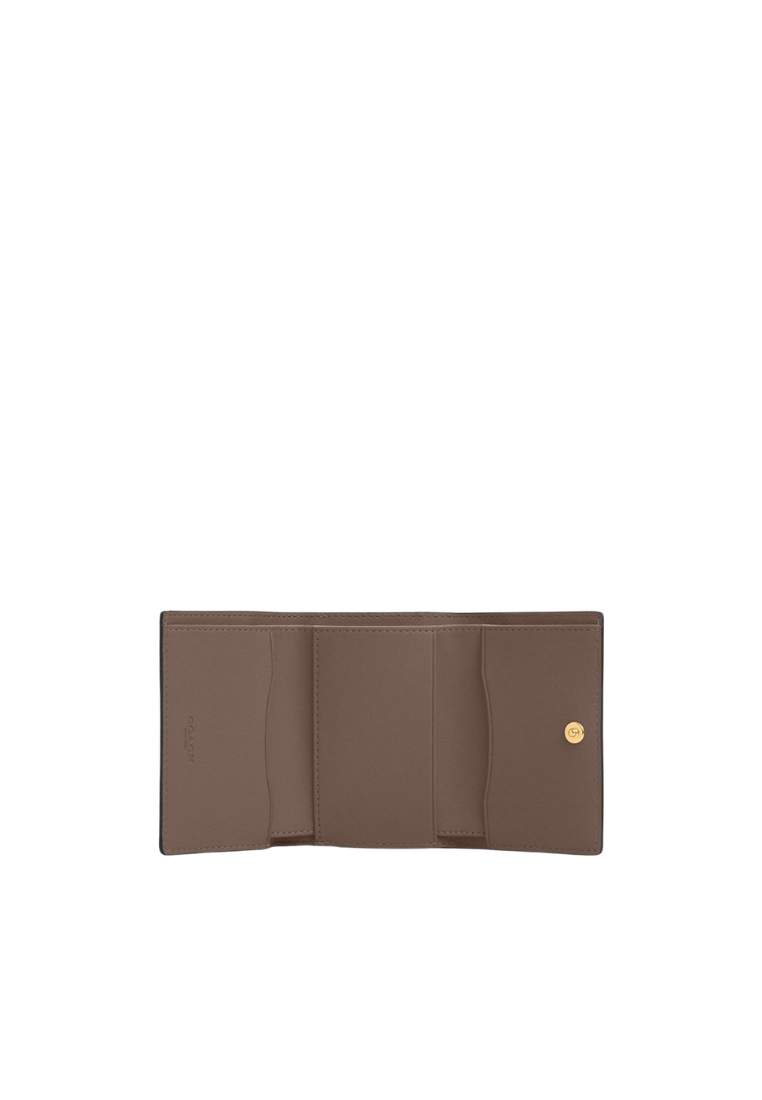 Coach Micro Wallet Trifold In Dark Stone CP260