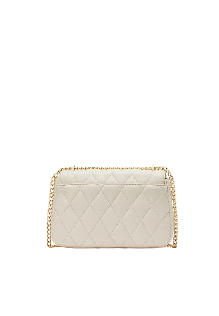 ( AS IS ) Kate Spade Carey Quilted Leather Medium Shoulder Bag In Parchment KA766