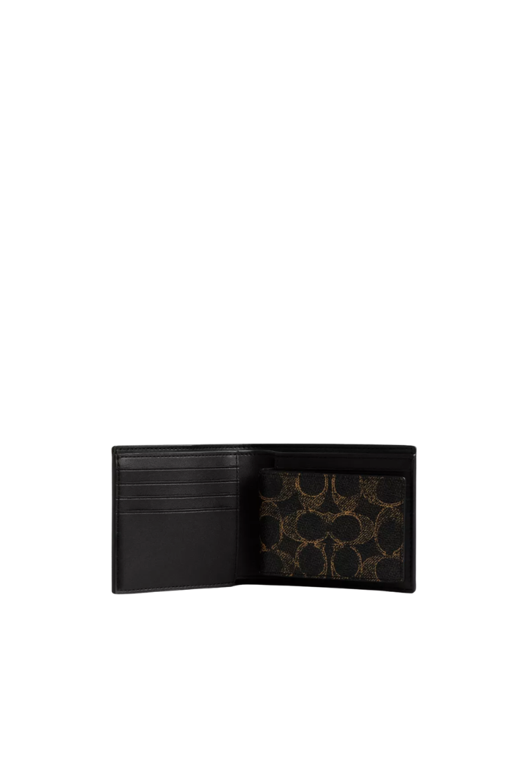 Coach 3-In-1 Wallet In Loved Signature Canvas In Brown CEC01