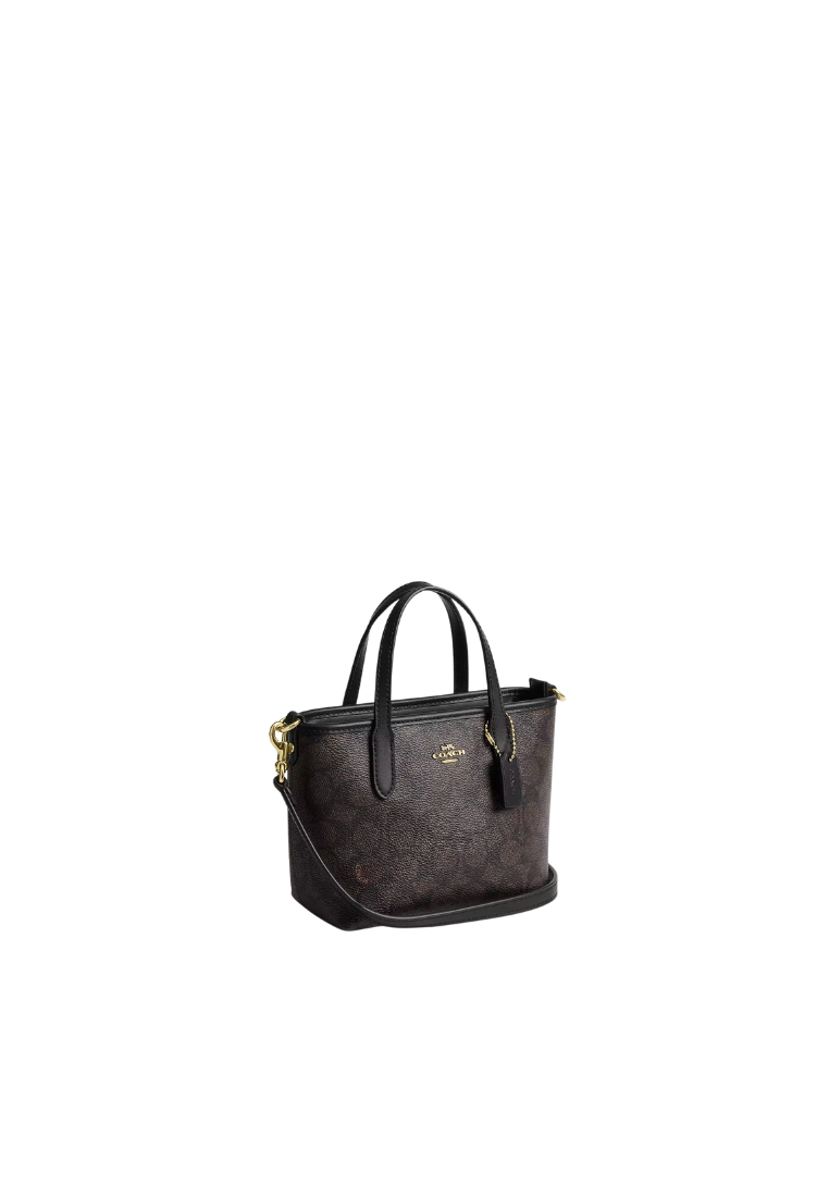 ( PREORDER ) Coach City Mini Tote Bag In Walnut Black CW032