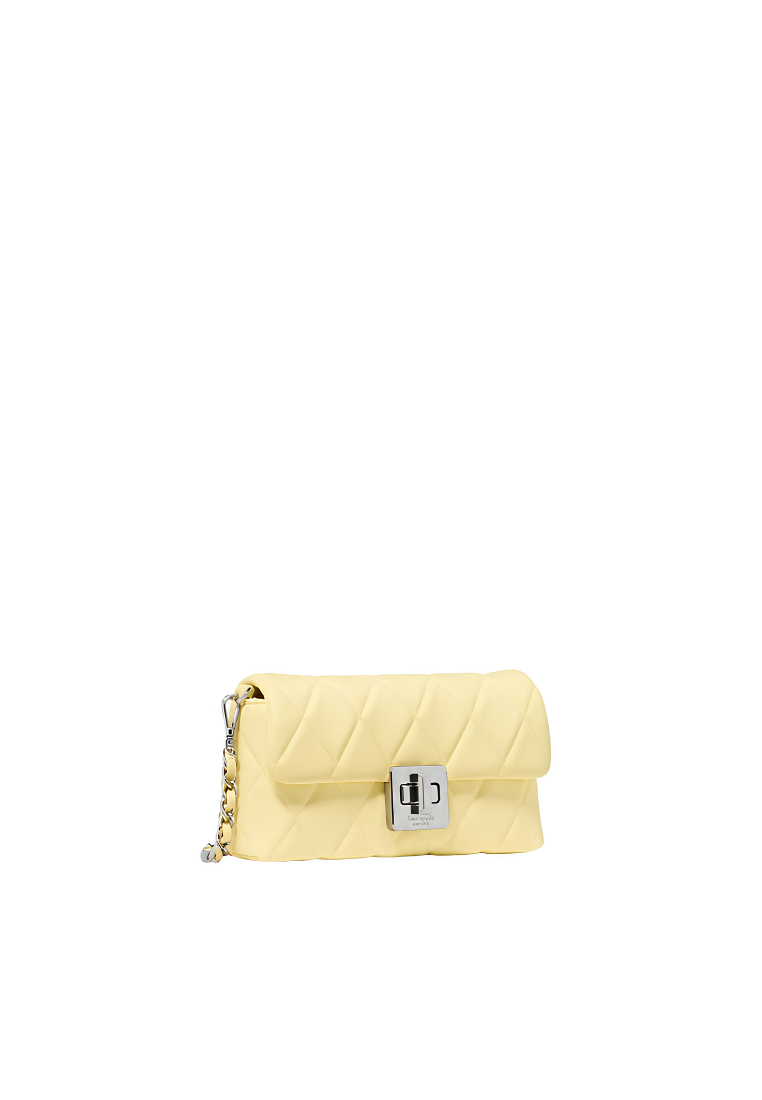 Kate Spade Carey Quilted Mini Crossbody Bag In Lemon Fond KN710