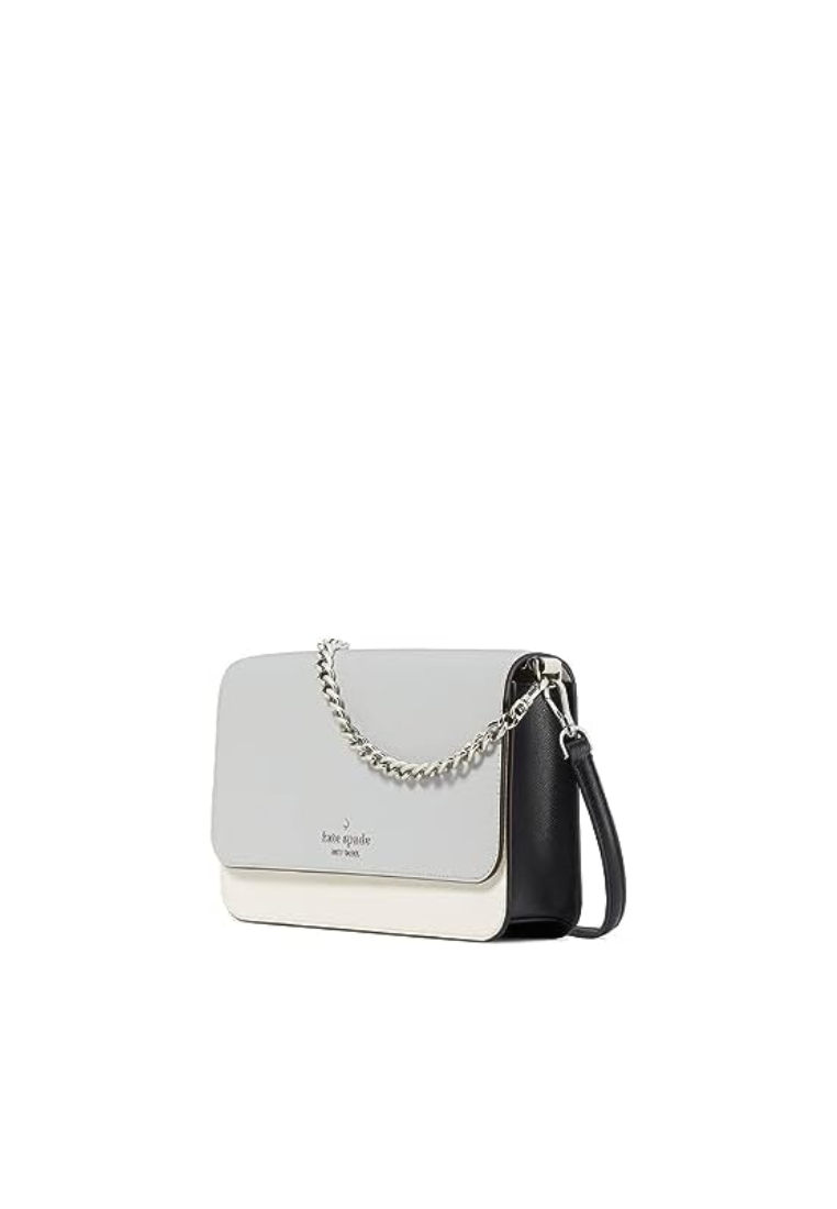 Kate Spade Madison Colourblock Small Flap Crossbody Bag In Platinum KC517