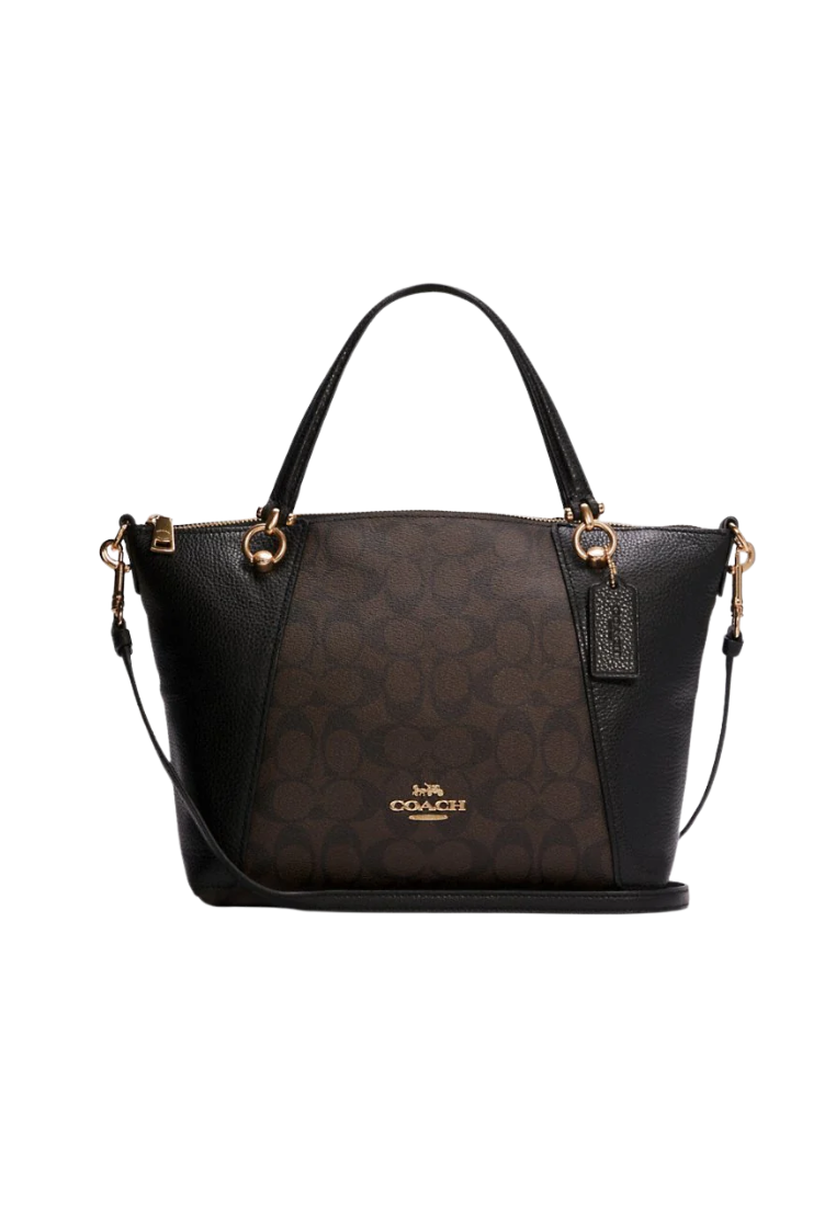 Coach  Signature Kacey C6230 Satchel Bag In Brown Black
