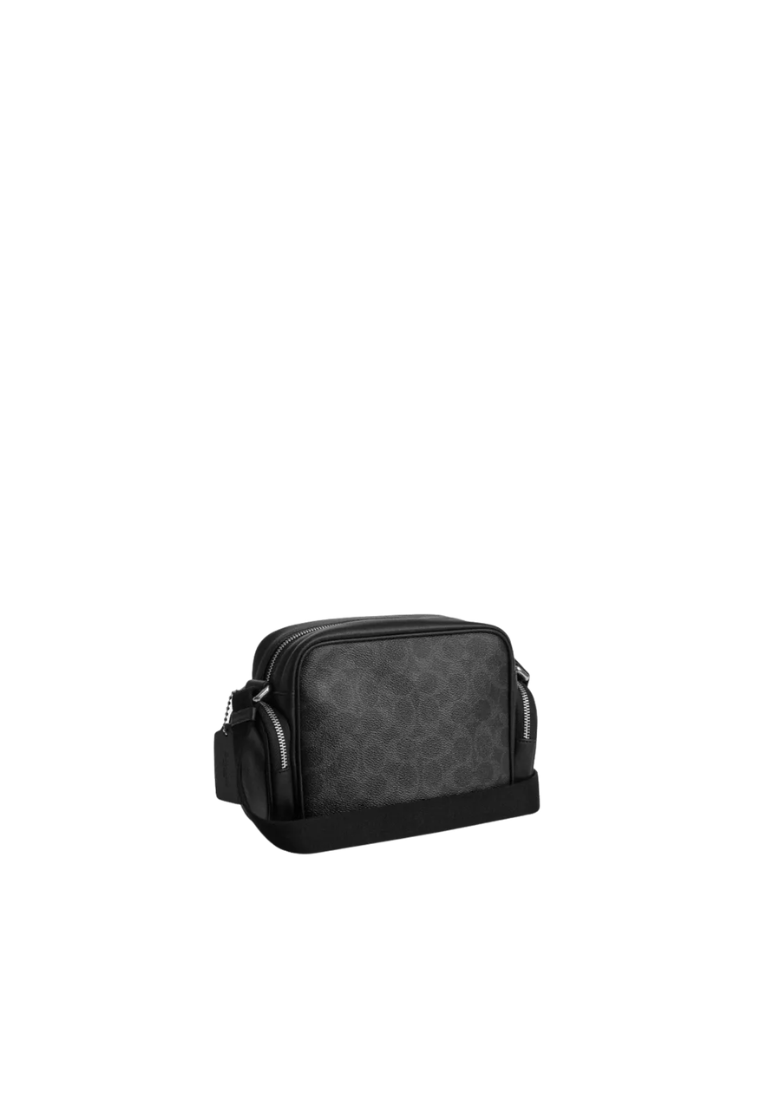 Coach Fletcher Crossbody Bag In Signature Canvas In Black Signature CEA25