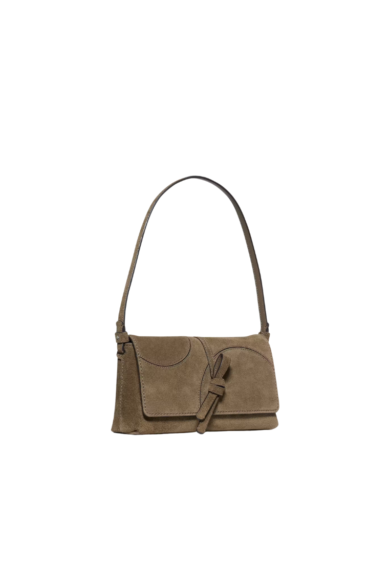 ( PREORDER ) Kate Spade Loop Dot Patchwork Small Flap Shoulder Bag In Driftwood KP402