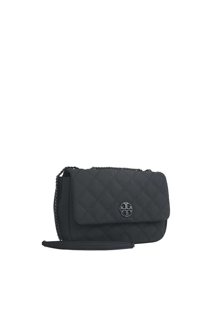 Tory Burch Willa Matte Shoulder Bag In Black 149681