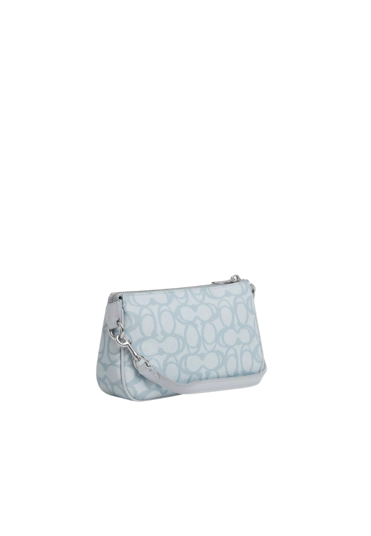 ( PREORDER ) Coach Nolita 19 In Sketch Signature Canvas Shoulder Bag In Silver Ice Blue CBM72