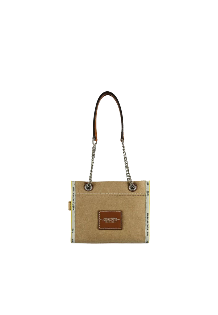 Marc Jacobs The Denim Chain Small Tote Bag In Beige 2F4HTT029H05