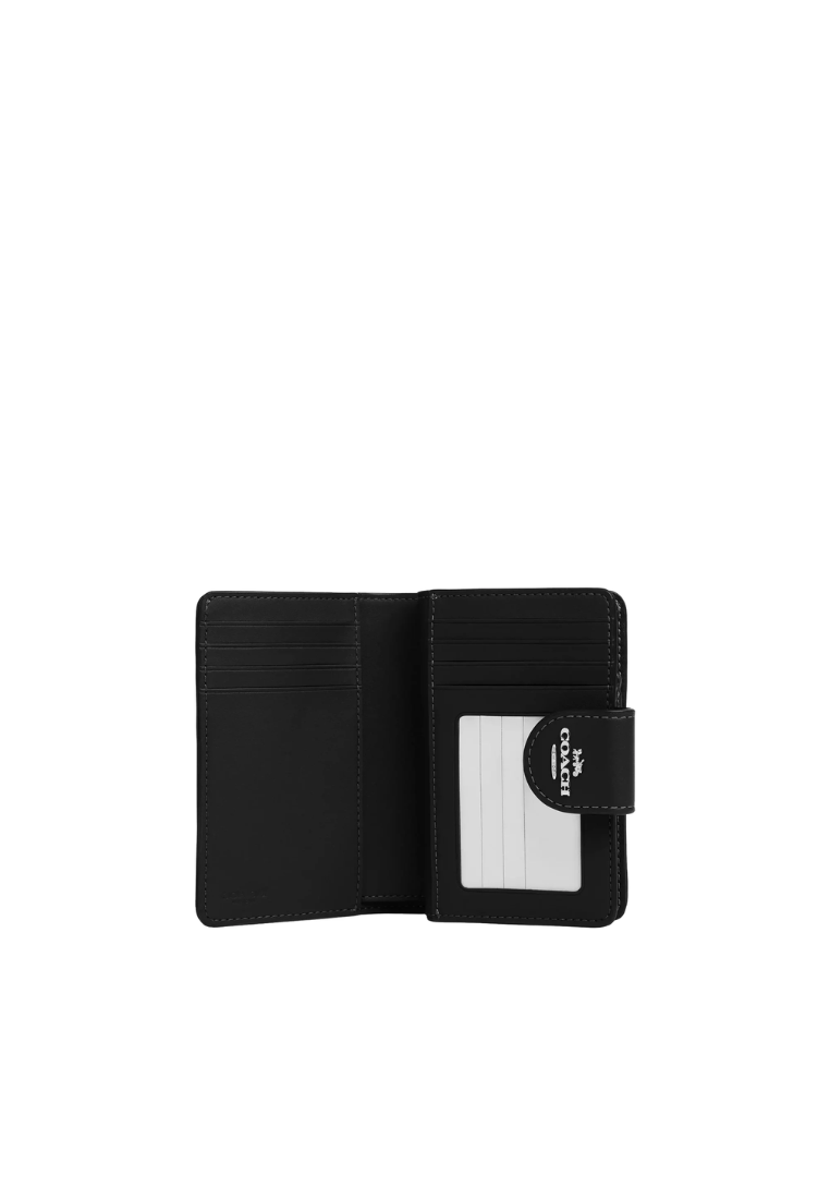Coach Medium Corner Zip Wallet In Signature Jacquard In Black CU402