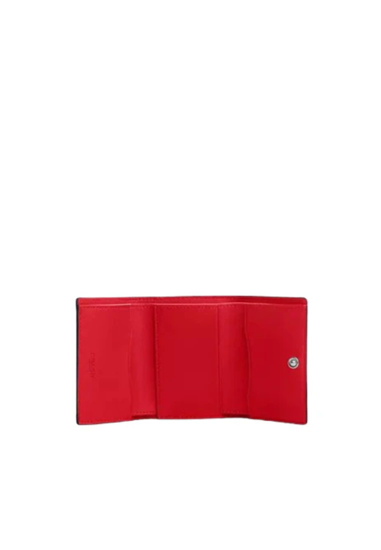 ( AS IS ) Coach Micro Wallet In Bright Poppy CP260