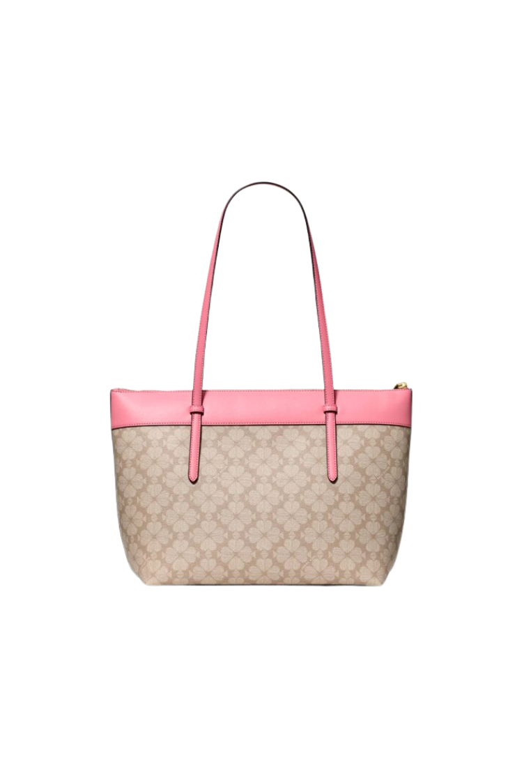 Kate Spade All Day Spade Flower Tote Bag With Charm In Dark Beige KO143
