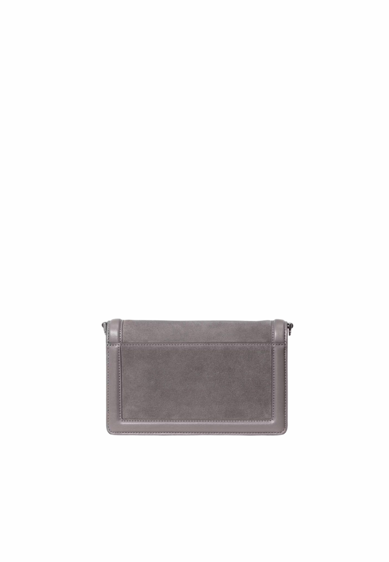 Kate Spade Knott Suede Mini Flap Crossbody Bag In Hare Grey KN307