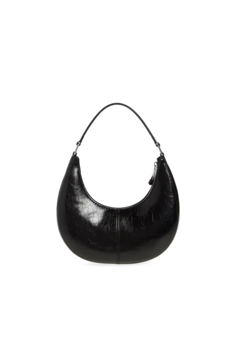 Marc Jacobs Glossy Crescent Small Shoulder Bag In Black 4P4HSH001H01