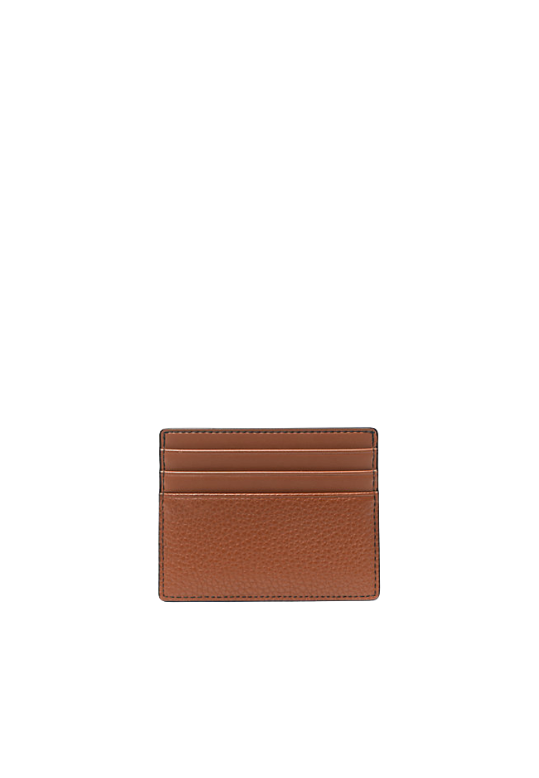 Michael Kors Cooper Pebbled Leather Tall Card Case In Luggage 36S4LCOD2L