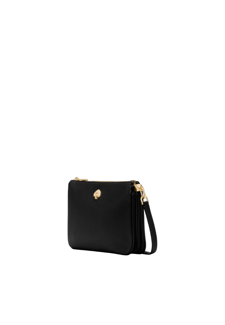 Kate Spade Kayla Small Triple Compartment Crossbody Bag In Black KL806