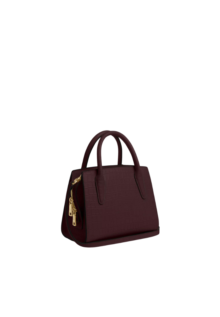 Coach Andrea Carryall Handbag In Merlot CR105