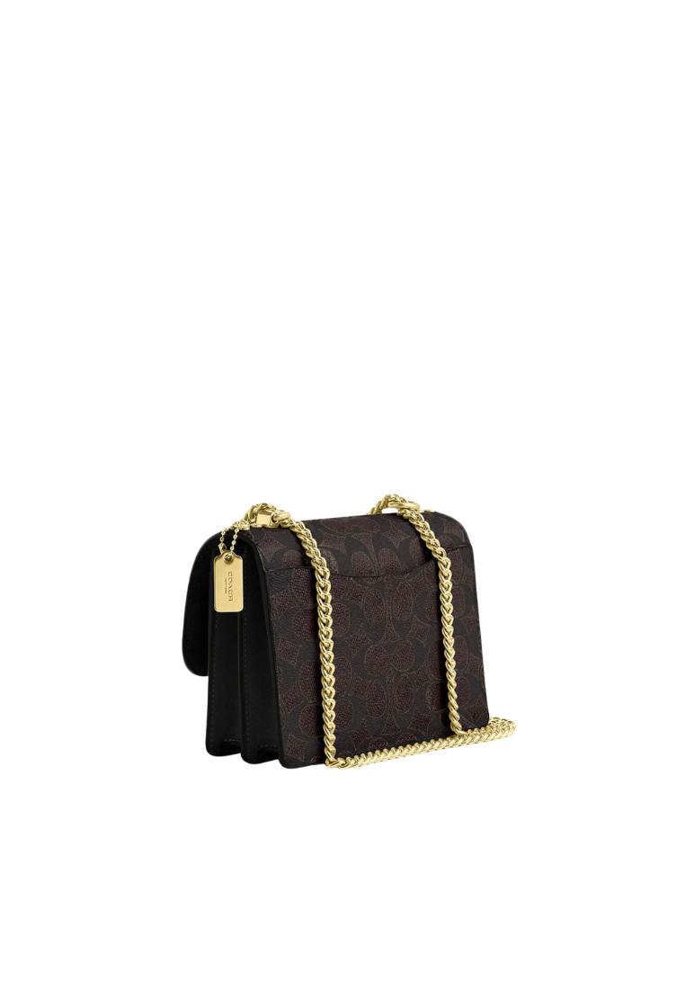 Coach Mini Klare Crossbody Bag Signature Canvas In Walnut Black CW206