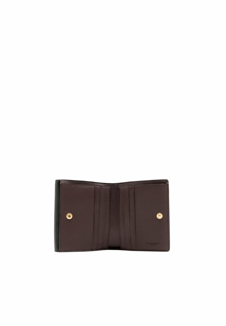 Coach Eliza Small Wallet In Walnut Black CW801