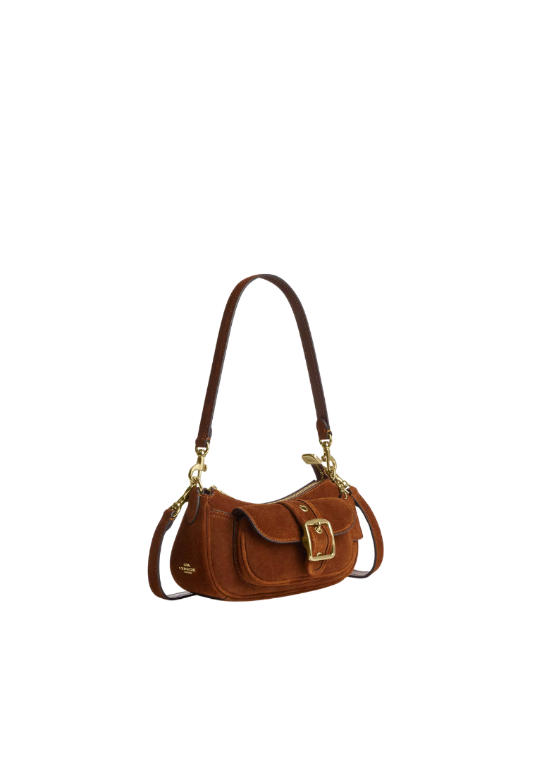 Coach Ashton Suede Mini Shoulder Bag In Warm Brown CFA50
