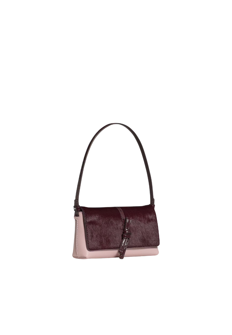 ( PREORDER ) Kate Spade Loop Haircalf Small Flap Shoulder Bag In Blackberry Jam Multi KP449