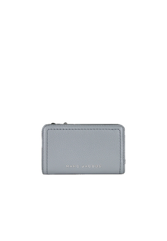 Marc Jacobs Topstitched Compact Zip Wallet In Rock Grey S104L01SP21