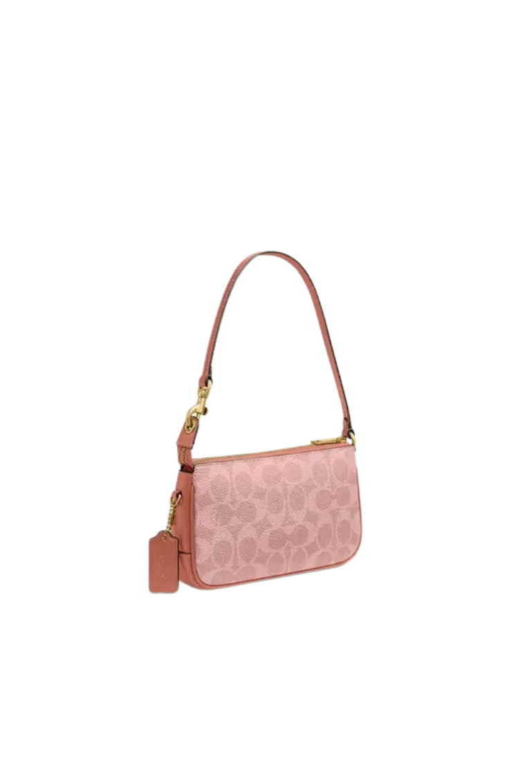 Coach Plaza Bag 18 Shoulder Bag In Signature Canvas In Melon Pink CCD38