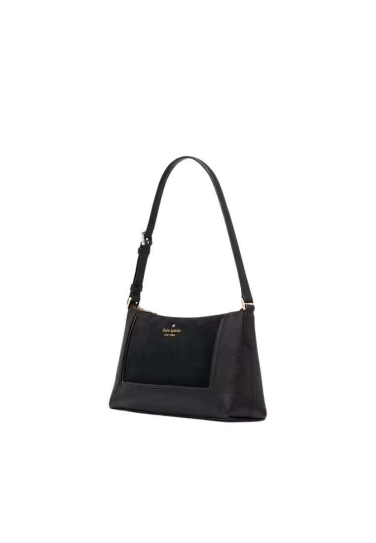 Kate Spade Lena Suede Shoulder Bag In Black KI890