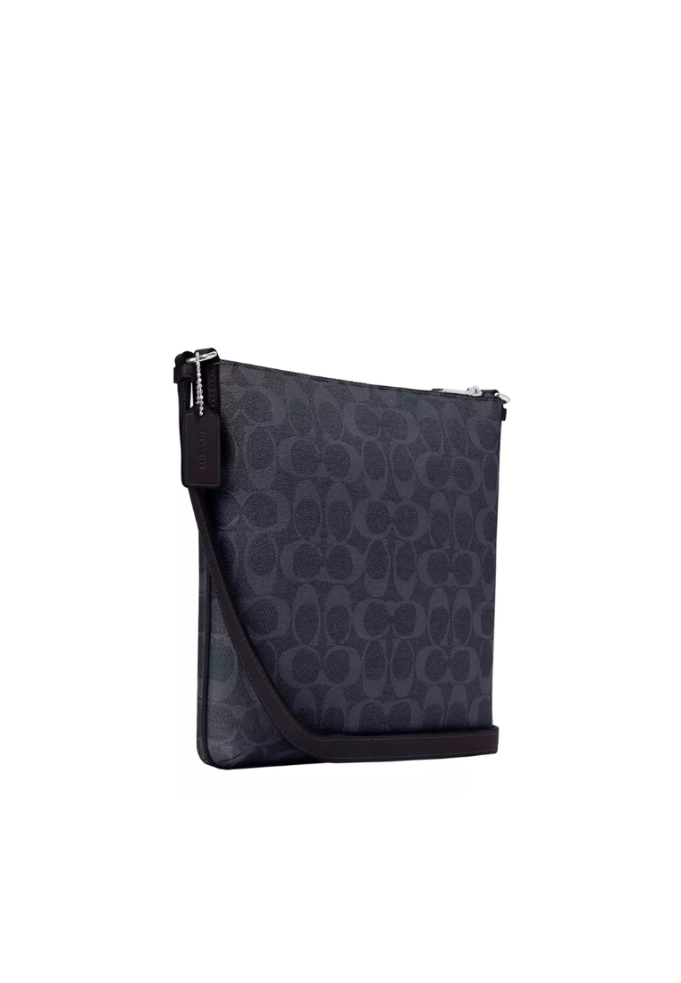 Coach Rowan File Crossbody Bag In Signature Canvas In Denim Midnight Navy CS192