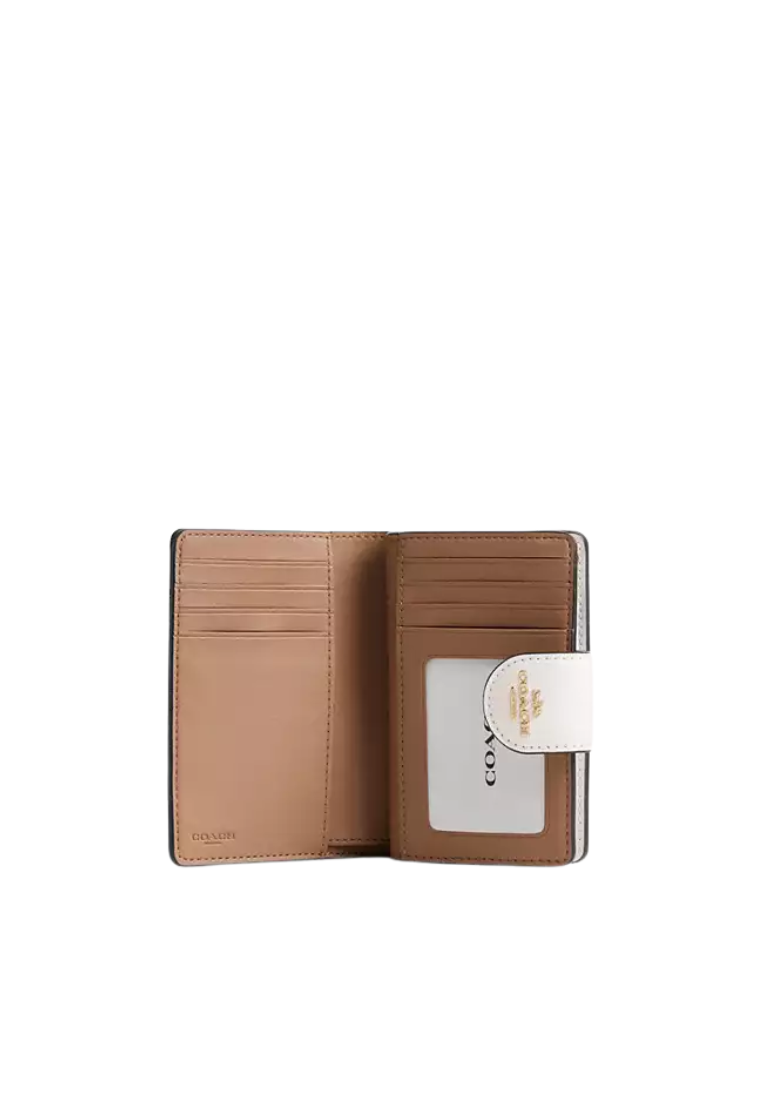 Coach Medium Corner Zip Signature Canvas Wallet In Sand Chalk CW786