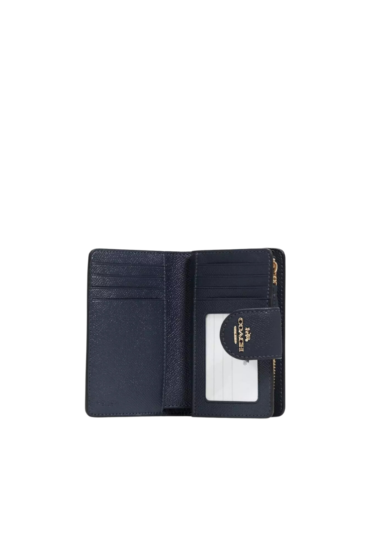 Coach Medium Corner 6390 Zip Wallet In Midnight