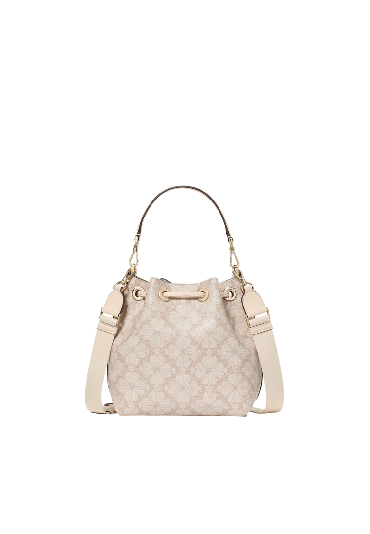 Kate Spade Spade Flower Small Bucket Bag In Dark Beige Multi KK153