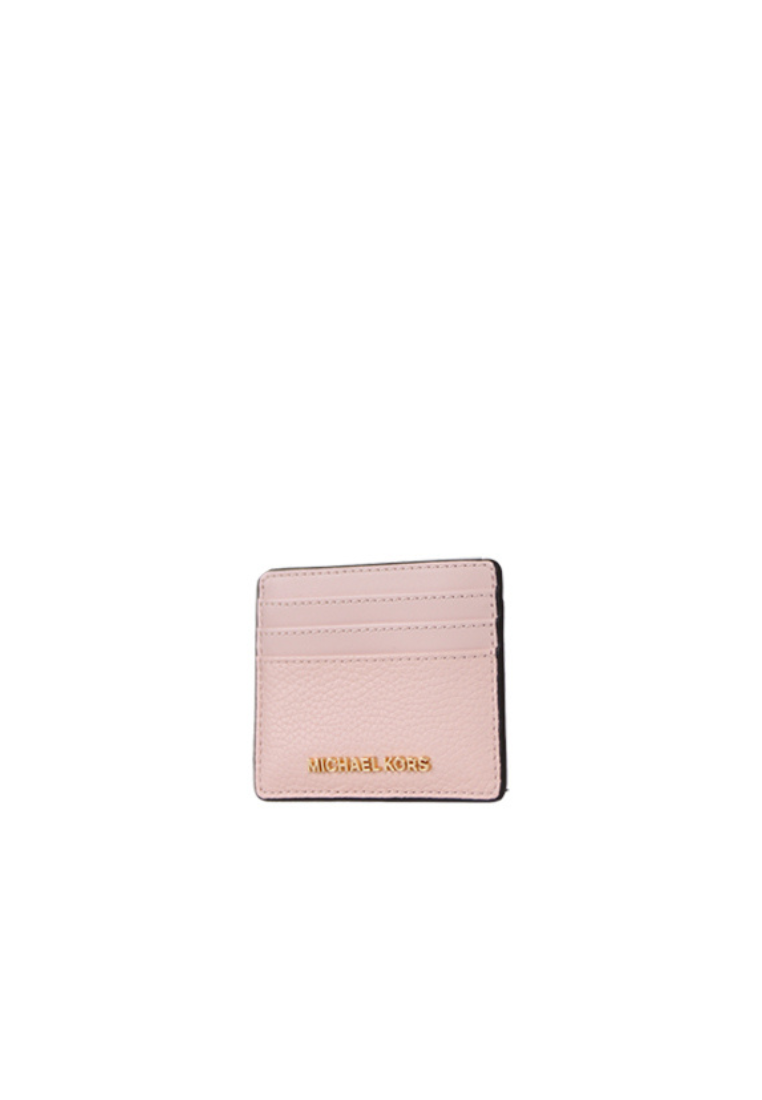 Michael Kors Pebbled Leather Card Case In Powder Blush 35R4GTVD9L