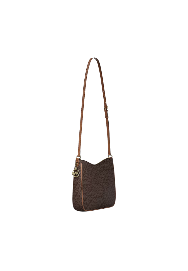 Michael Kors Nayla Medium Signature Logo Messenger Bag In Brown 35S6G5ZM2B
