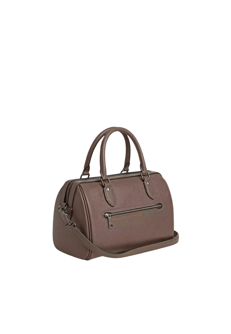 Coach Rowan Satchel Bag In Dark Stone CV962