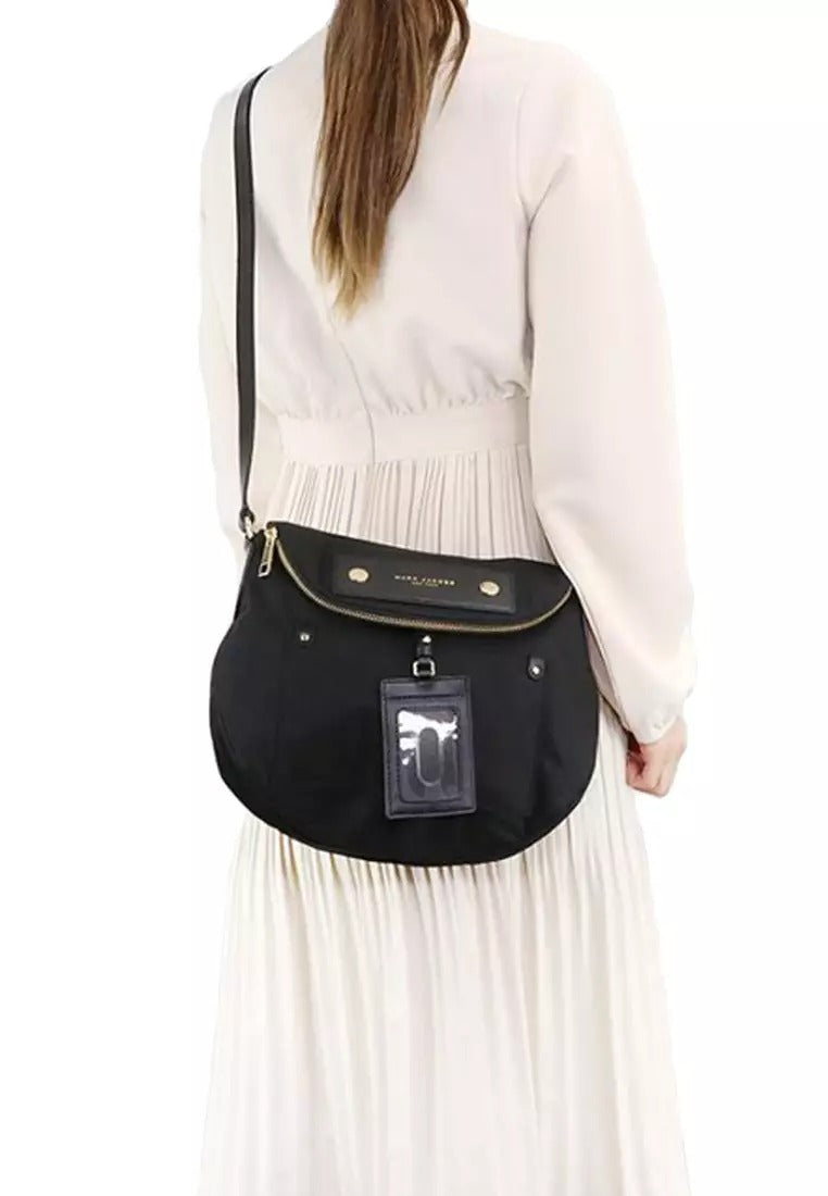 Marc Jacobs Natasha M0014625 Preppy Nylon Crossbody Bag In Black