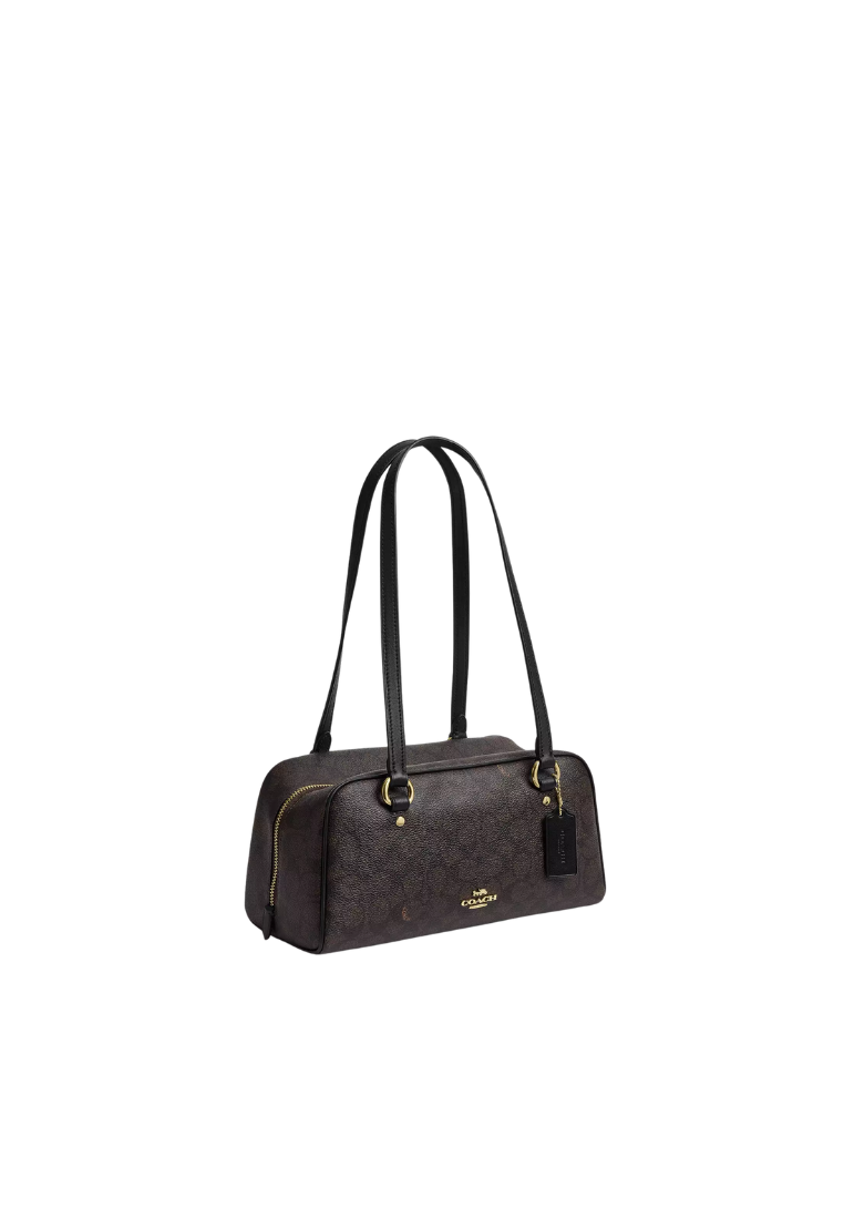 ( PREORDER ) Coach Sydney Shoulder Bag In Walnut Black CFP04