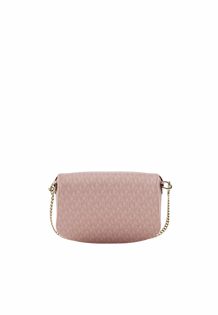 Michael Kors Slater Medium Signature Logo Crossbody Bag In Powder Blush Rose 35F5G04M2V