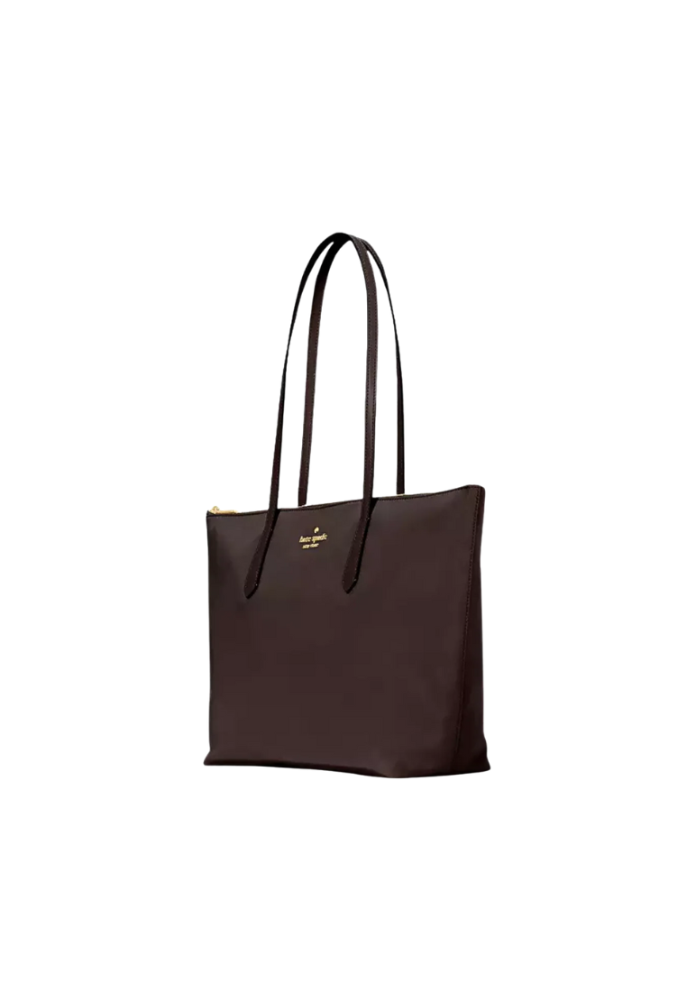 Kate Spade Kitt Nylon Tote Bag In Hot Fudge KC455