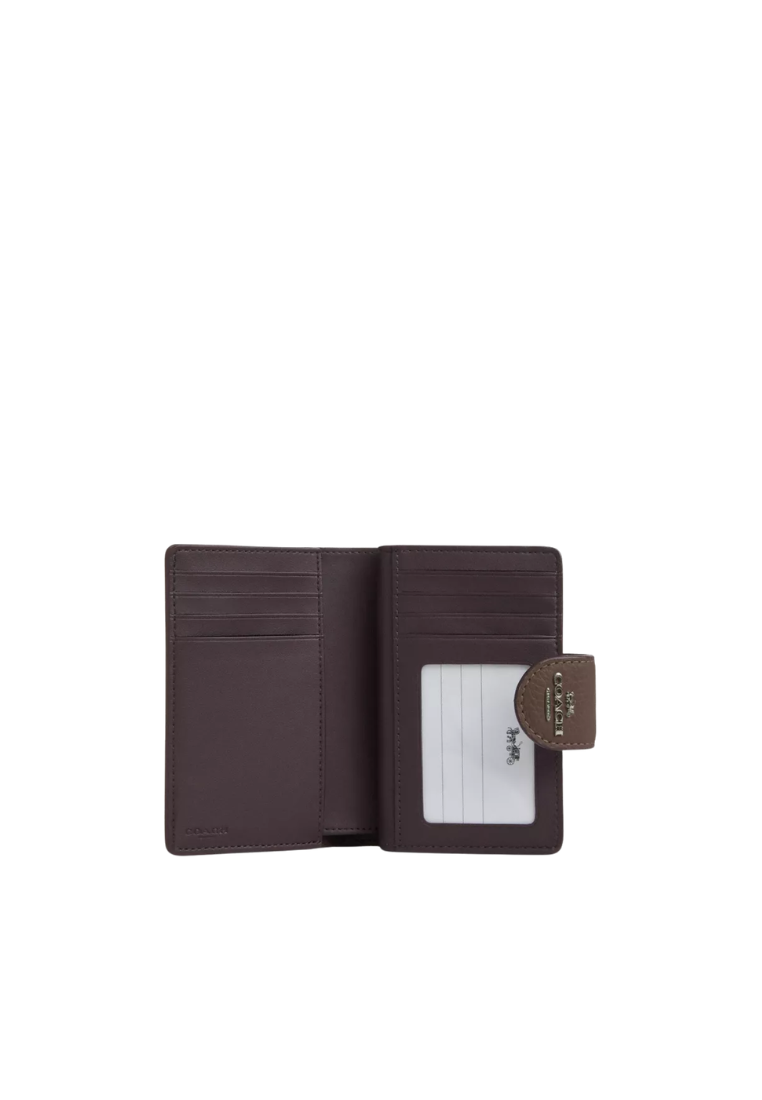 Coach Medium Corner Zip Wallet In Dark Stone CBO41