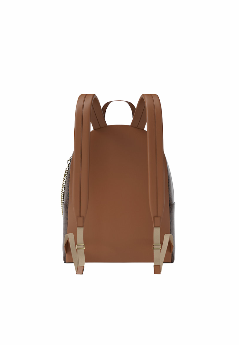 Michael Kors Slater Large Backpack Signature Logo In Brown 35F5G04B3B