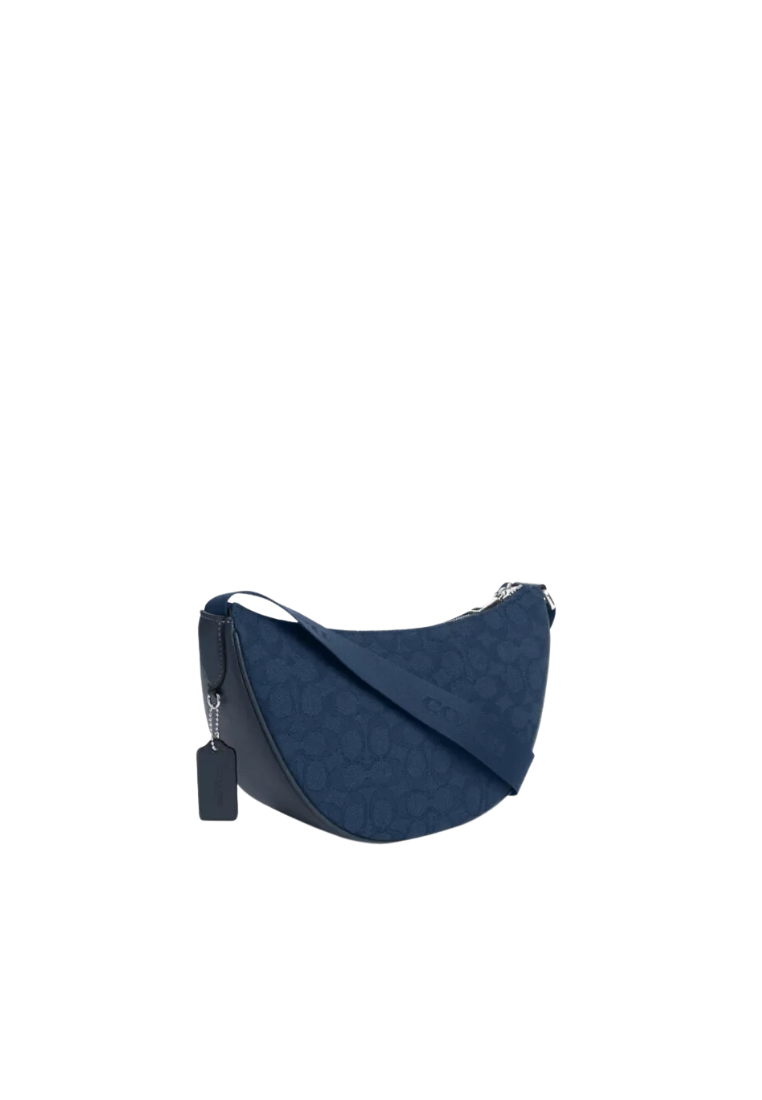 Coach Pace Shoulder Bag Signature Jacquard In Dark Denim CT822