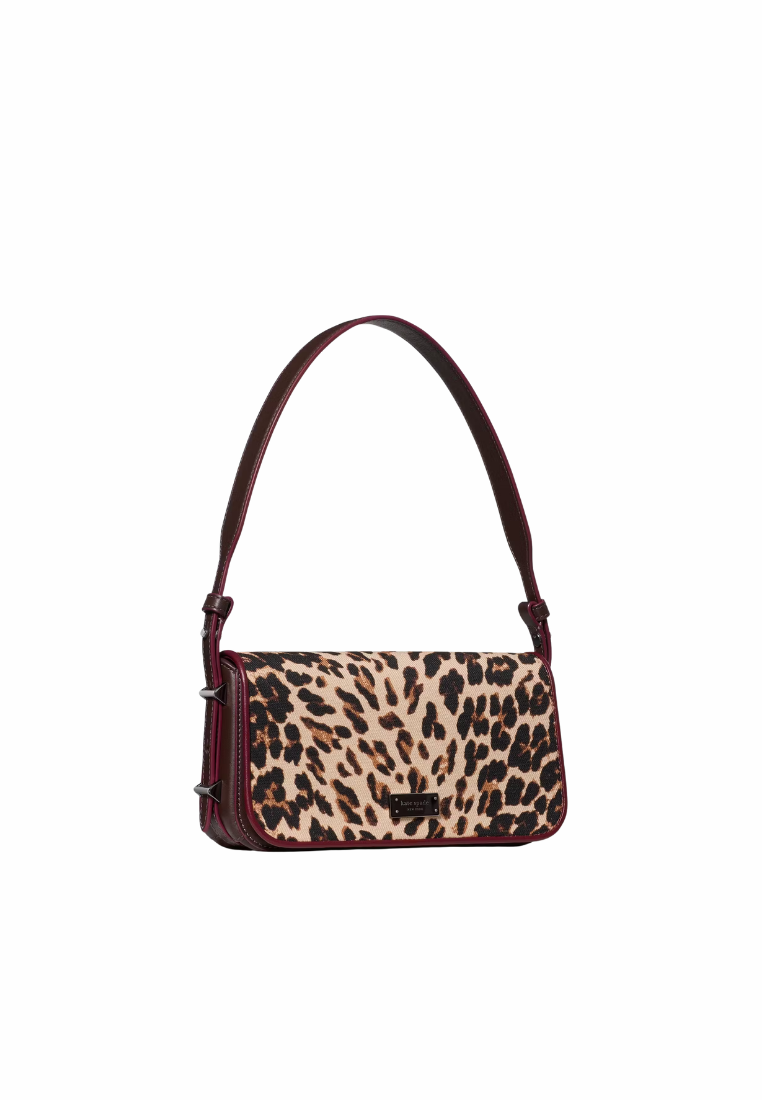 ( PREORDER ) Kate Spade Liv Downtown Shoulder Bag In Leopard Multi KM234