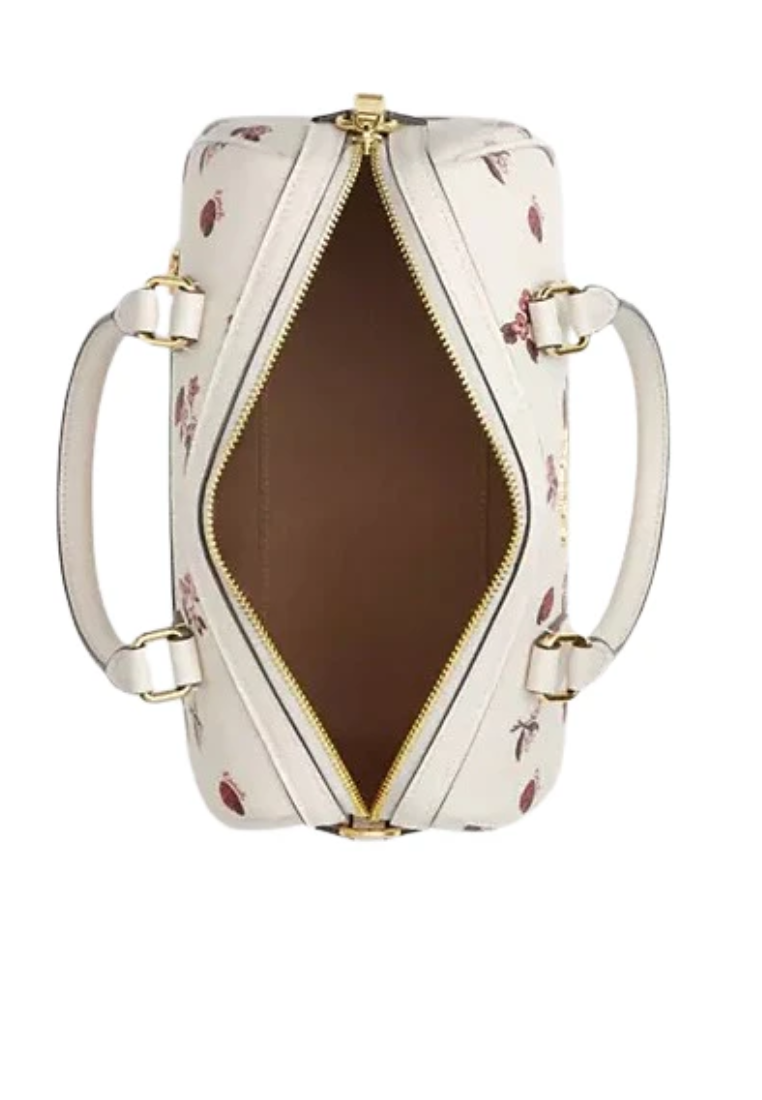 Coach Rowan Satchel Bag With Lady Bug Floral Print In Chalk Multi CU272