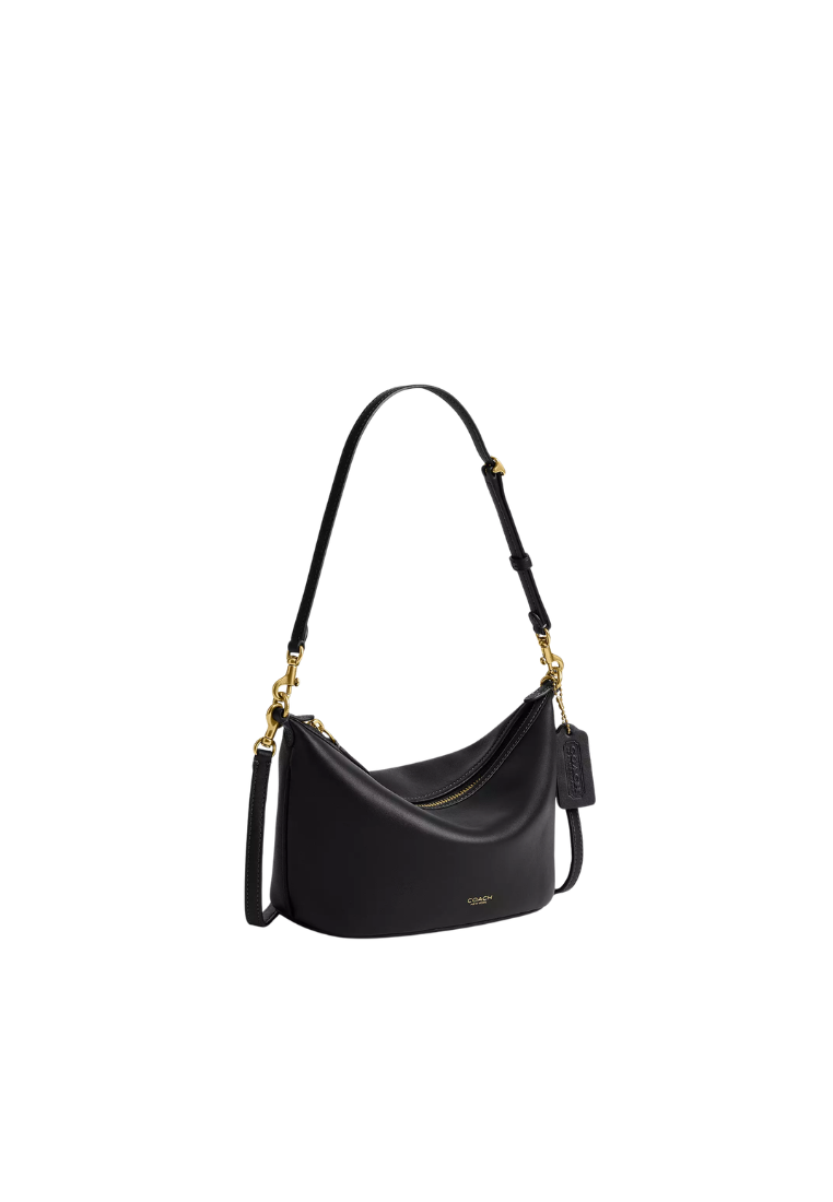 ( PREORDER ) Coach Demi Glovetan Leather Shoulder Bag In Black CFT98