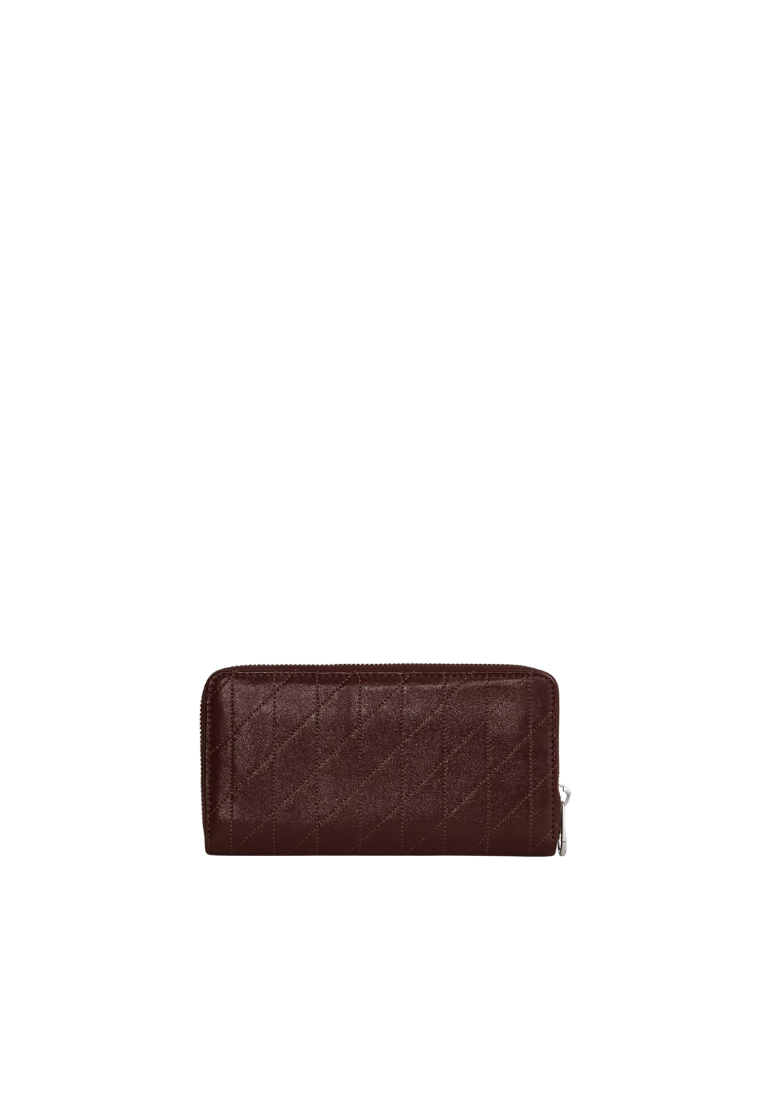 Coach Long Zip Around Wallet With Quilting In Maple CEL63
