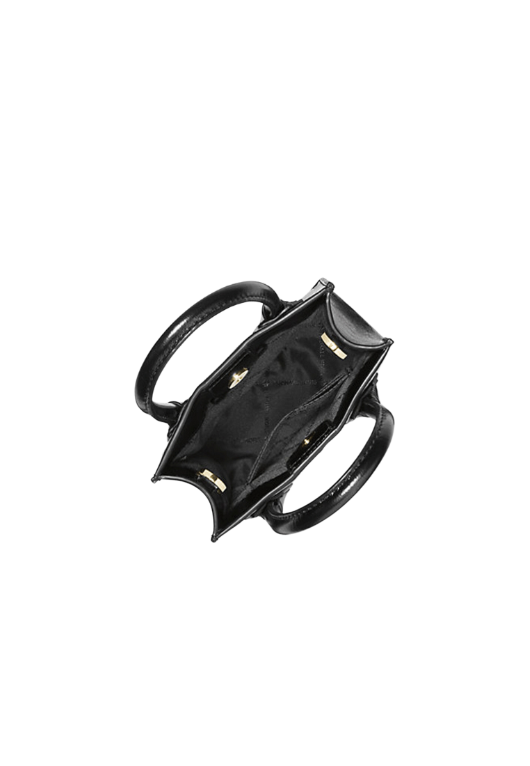 Michael Kors Mercer XS Crossbody Bag Patent In Black 35H3GM9C0M