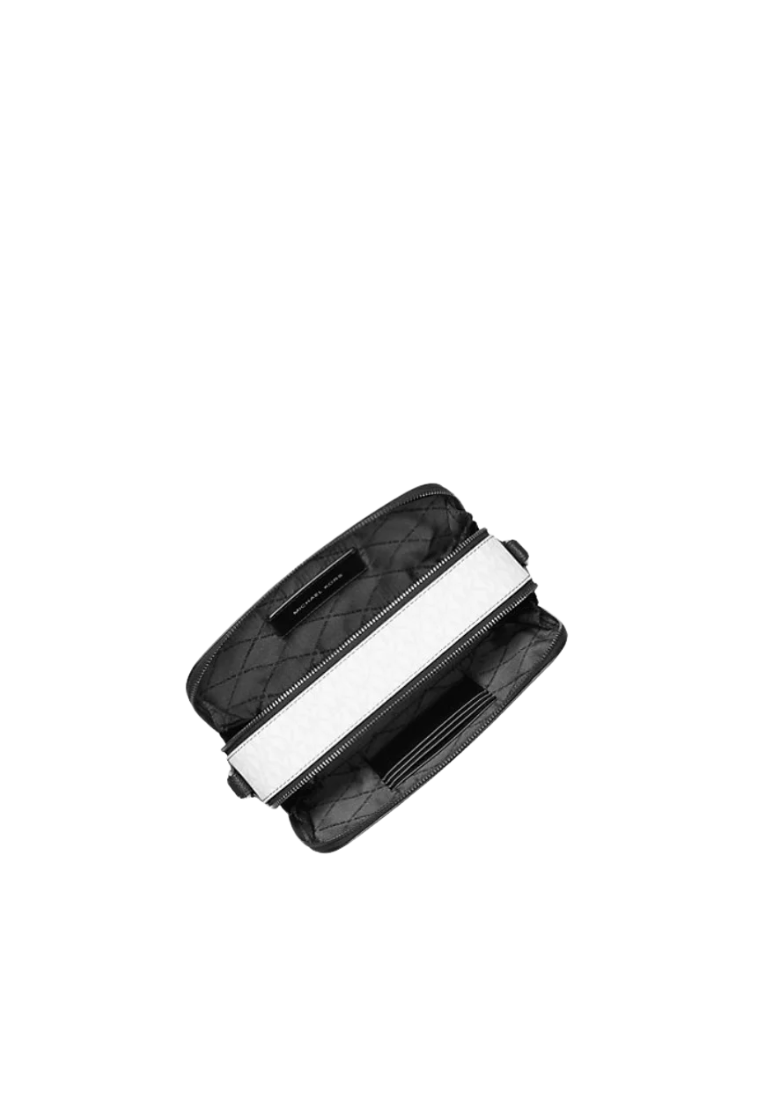 Michael Kors Hudson Crossbody Bag Signature Logo In Bright White 33S5LHDM5B