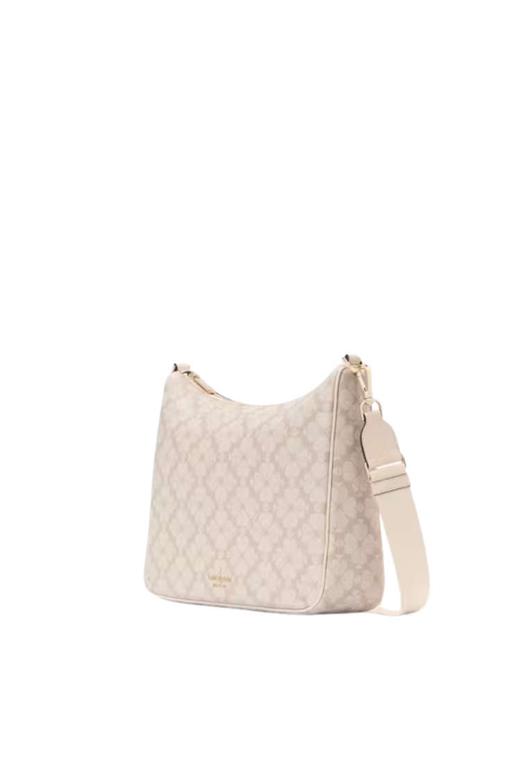 Kate Spade Signature Spade Flower Crossbody Bag Large In Dark Beige KK148