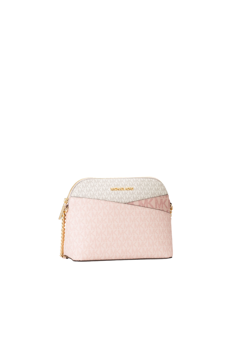 Michael Kors Jet Set Travel Medium Dome Color-Block Crossbody Bag In Powder Blush Multi 35S5GTVC6B