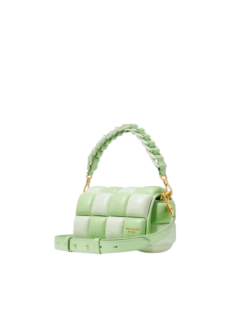 Kate Spade Boxxy Colorblocked Crossbody Bag East West In Serene Green KF808